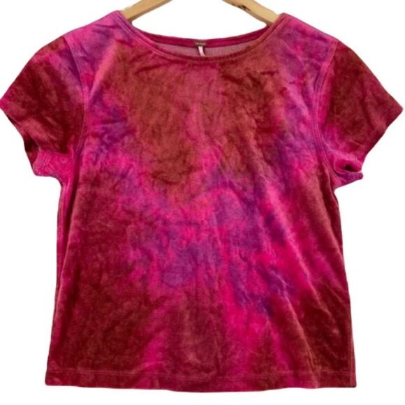 -Free People Tye Dye Velour Shirt NWT - Picture 1 of 6